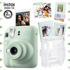 Resim Instax Mini 12 Lila Fotoğraf Makinesi 30'lu Film Albüm Mandal Çerçeve ve Kılıf Mega Set 2 