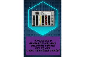 Resim İsmiyle Al Mey Ithalat® Yeni Nesil Akıllı Saat ve Bluetooth Kulaklık Kampanyası Dokunmatik Kare 7 Kordonl 