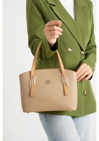 Resim Just Polo Kadın Orijinal Just Polo 5 Bölmeli Şık El & Omuz Çantası Ve Cüzdanı Shoulder Bag 26 X 24 Kum Kombin 