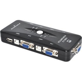 Resim Triline 4 Port Usb Kvm Switch 4Pc Tek Monitör Kontrol 