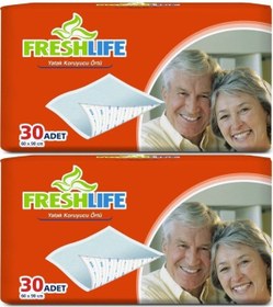 Resim Freshlife Hasta Yatak Koruyucu 60 90cm 60 Adet 2pk 30 