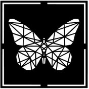 Resim Genel Markalar Geometrik Kelebek Sticker 10 X 10 Cm 