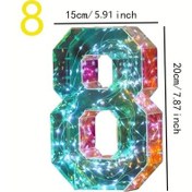 Resim Tongdashop 8 Numaralı Led Harf Işığı - Usb Ve Pil İle Düğün Doğumgünü Ofis Dekorasyonu Numara 8 