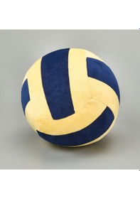 Resim Soft Voleybol Topu Figürlü Yastık - Lacivert / Sarı - 20 Cm 