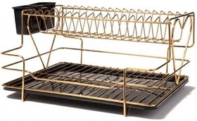 Resim 2 Katlı Kalpli Bulaşıklık Siyah-Gold Renkli 