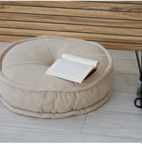 Resim Pafu Omma Yer Minderi Krem Krem 