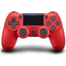 Resim Samdoo Ps4 Ve Bilgisayar İçin Kırmızı Kablolu Oyun Kolu, Dijital Ve Mod Simülasyonu, Çift Şok Fonksiyonu, Ergonomik Tasarım 