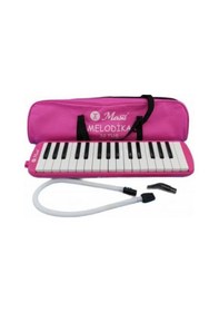 Resim 32 Tuşlu Pembe Melodika Tuşlu Nefesli Çalgı Müzik Aleti Çantalı Pembe 