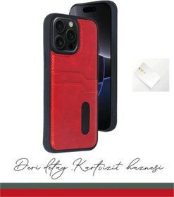 Resim silky glows Kırmızı Deri Kartvizitli Kılıf - 16 Model Uyumlu Premium Koruma Kapak 