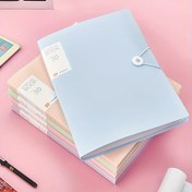 Resim 1 Adet A4 Dosya, 30 Sayfa, Şeffaf Çok Katmanlı Gevşek Yapraklı Dosya, Test Kitabı, Bilgi Kitabı, Sanat Koleksiyonu Kitabı, Gösteri Kitabı, Belge Düzenleyici, Okul Ve Ofis (Düğmeli) 