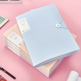 Resim 1 Adet A4 Dosya, 30 Sayfa, Şeffaf Çok Katmanlı Gevşek Yapraklı Dosya, Test Kitabı, Bilgi Kitabı, Sanat Koleksiyonu Kitabı, Gösteri Kitabı, Belge Düzenleyici, Okul Ve Ofis (Düğmeli) 