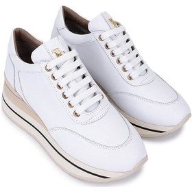 Resim Tamer Tanca Kadın Hakiki Deri Krem Sneakers & Spor Ayakkabı 