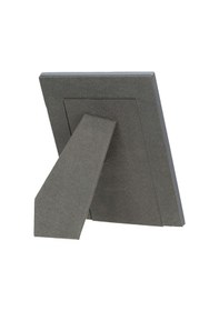 Resim Gerçek Deri Masaüstü Fotoğraf Çerçevesi, 22x17cm 15x10 Foto Gri 