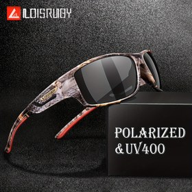 Resim LOISRUGY Polarize ve UV400 Spor Gözlükleri - Erkekler ve Kadınlar İçin Anti-Parlama, Çiziklere Dayanıklı Lensler, Rahat Uyum, Bisiklet, Koşu, Balıkçılık ve Sürüş İçin İdeal - Kırmızı ve Mavi Detaylarla Kamuflaj Tasarım, Bisiklet Gözlükleri|Kamuflaj Tasarım|Dayanıklı PC Malzeme, Bisiklet Aksesuarları 
