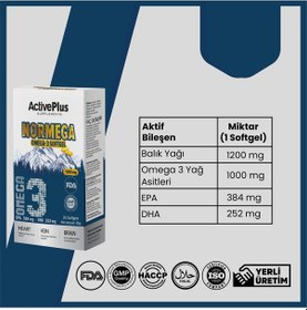 Resim Activeplus Normega Omega-3 Softgel 
