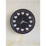 Resim Bahat Siyah Beyaz Taraftar Kalpli 3d Duvar Salon Ofis Saati 22 Cm 