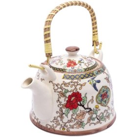 Resim Seramik Demlik, Bitki Çayı Demliği Süzgeçli 04 Çok Renkli 