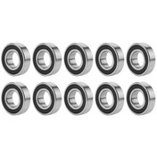 Resim Yaozixa 10 Adet 6003-2rs Gümüşlü Kapaklı Derin Oluklu Top Rulmanı - 17mm X 35mm X 10mm, Yüksek Kaliteli Çelik, Düşük Gürültü, Uzun Ömürlü 