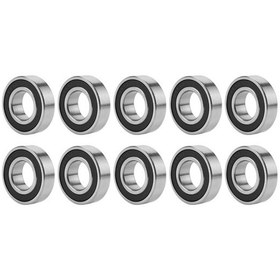 Resim Yaozixa 10 Adet 6003-2rs Gümüşlü Kapaklı Derin Oluklu Top Rulmanı - 17mm X 35mm X 10mm, Yüksek Kaliteli Çelik, Düşük Gürültü, Uzun Ömürlü 
