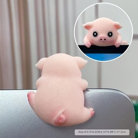 Resim 1 adet 3D Karikatür Hayvan Figürü, Reçine Masa ve Gösterge Paneli Dekoru, Sevimli Minyatür Ofis Süsü Koleksiyonu, Elektriksiz Masa Aksesuarı 
