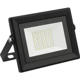 Resim 220 Volt-50 W 6500K IP66 150* Işık Açısı Siyah Kasa Beyaz LED Projektör %100 Yerli Türk Malı 