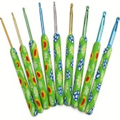 Resim Papatya Desenli Tığlar, 2.25mm-6.5mm Tığ İğnesi, Kazak Atkı Giysi Örgü Tığ Ergonomik Saplı Tığ İplik Dokuma İğnesi 