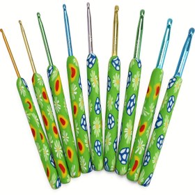 Resim Papatya Desenli Tığlar, 2.25mm-6.5mm Tığ İğnesi, Kazak Atkı Giysi Örgü Tığ Ergonomik Saplı Tığ İplik Dokuma İğnesi 