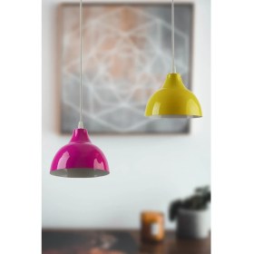 Resim Fer Avize Kinder Siyah Gövde Sarı Pembe Renk 2’li Avize 