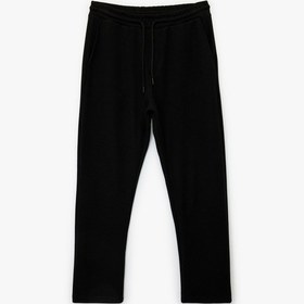 Resim Koton Regular Fit Cepli Beli Bağcıklı Eşofman Altı Siyah 6wam40053mk Siyah 