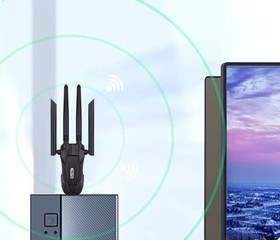 Resim Go-Des GD-WPS015 Wi-Fi USB Adaptörü 900Mbps - Siyah 