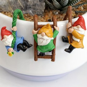 Resim Klasik Cüce Figürinleri 3 Parça Seti, Rezin El Sanatları Whimsical Bahçe Dekoru, Çeşitli Oda Tipleri için Koleksiyonluk Askı Süsleri, Evrensel Tatil Şarmı, Elektriksiz Aksesuar 
