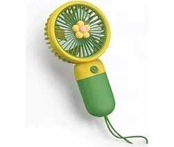 Resim Uravas Store Şarjlı El Fanı Taşınabilir Mini USB Fan Portatif Vantilatör Yeşil 