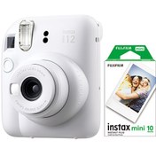 Resim Instax Mini 12 Beyaz Fotoğraf Makinesi Ve 10'lu Mini Film Fujifilm