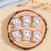 Resim 6 adet Sanrio Sevimli KT Kedi Süsleri, Kolyeler için, Bilezikler, Küpeler, Saç Tokaları, Çanta Etiketleri, Anahtarlıklar & Daha Fazla Aksesuarlar 