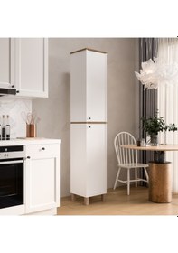 Resim Robin Home Alaska Çok Amaçlı Dolap Mutfak Kiler Banyo Dolabı 195cm Sepet-beyaz Beyaz 