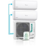 Resim Baymak Elegant Prime Multi Duvar Tipi Split Klima 18 Dış Ünite (1X2 IÇ ÜNİTE 9 9)boru Ve Montaj Hariçtir 