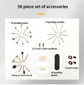 Resim Tcherchı Usb Akülü Döner Ağaç İşleme Gravür Kalem Kiti Bd 