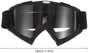 Resim Hemobllo 2 Adet Retro Motocross Goggles Windproof Motorcycle Glasses For Men Women Helmet-compatible Atv Riding Protective Eyewear With Adjustable Strap 