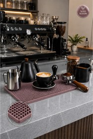 Resim Siliconly Bar Mat 60x30 - %100 Silikon Kaymaz Tezgah Koruyucu Mocha- Mutfak / Kafe / Bar 
