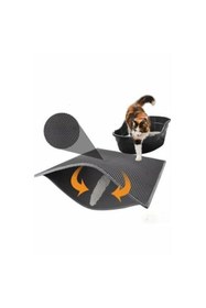 Resim TrendyFashion Elekli Kedi Tuvalet Önü Paspası Kedi Kumu Paspası-gri Kedipaspası 