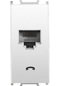 Resim Panasonic Modüler Opak Beyaz Nümeris Telefon Prizi Cat-3 Altlık+kapak 1m - Wvtt14024wh-tr 