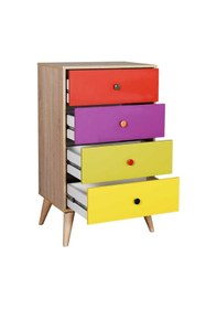 Resim Rainbow 4 Çekmeceli Şifonyer - Sonoma-renkli 60x104x45 Cm Gxyxd 