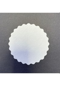 Resim 2500 Adet Tek Kullanımlık Beyaz Desenli Kağıt Bardak Altlığı 80 Mm Beyaz 