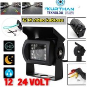 Resim Ticari Araçlara Uyumlu Metal Kasa 18 Ir Led Araç Kamerası 12-24 V 