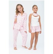 Resim For You Kids 7 Li Çizgili Papatya Desen Pijama Takımı Diğer