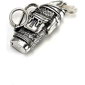 Resim Golf Çantası Tasarımı Gümüş Kolye Ucu (452206545) 