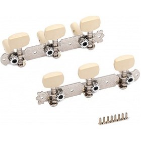 Resim Klasik Gitarlar için 3+3 Nikel Gümüş Renk Burgu Seti 