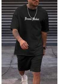 Resim Uyguntarz Dream Maker Baskılı Şort Takım Siyah 