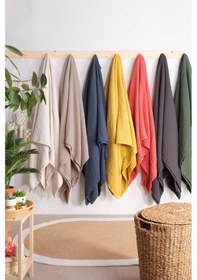 Resim İyi Geceler İstanbul Zen Stone Hardal Çift Kişilik %100 Pamuk Yatak Örtüsü Seti Hardal 