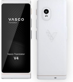 Resim Vasco V4 Dil Tercüman Cihazı - 108 Dil - WiFi Olmadan Ücretsiz - İnci Beyazı 
